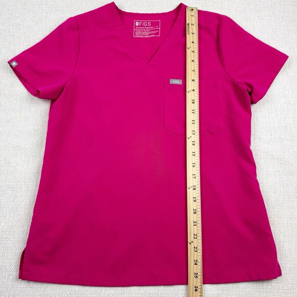 Figs Catarina One Pocket Scrub Top Women's Small Ultra Rose Pink PO#2926 FW1000N - Picture 10 of 12